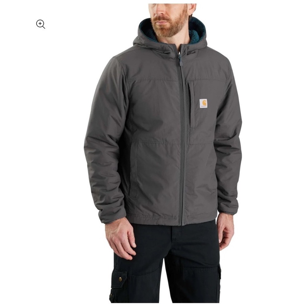 Carhartt Rain Defender Reversible Fleece Jacket Shadow Grey Blue OJ4992-M Mens L
